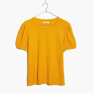 2/$25 - MADEWELL | Superlight Jacquard Puff-Sleeve Tee - Tungsten Glow